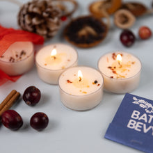 Load image into Gallery viewer, CRANBERRY ORANGE SOY TEALIGHTS (SET OF 4)