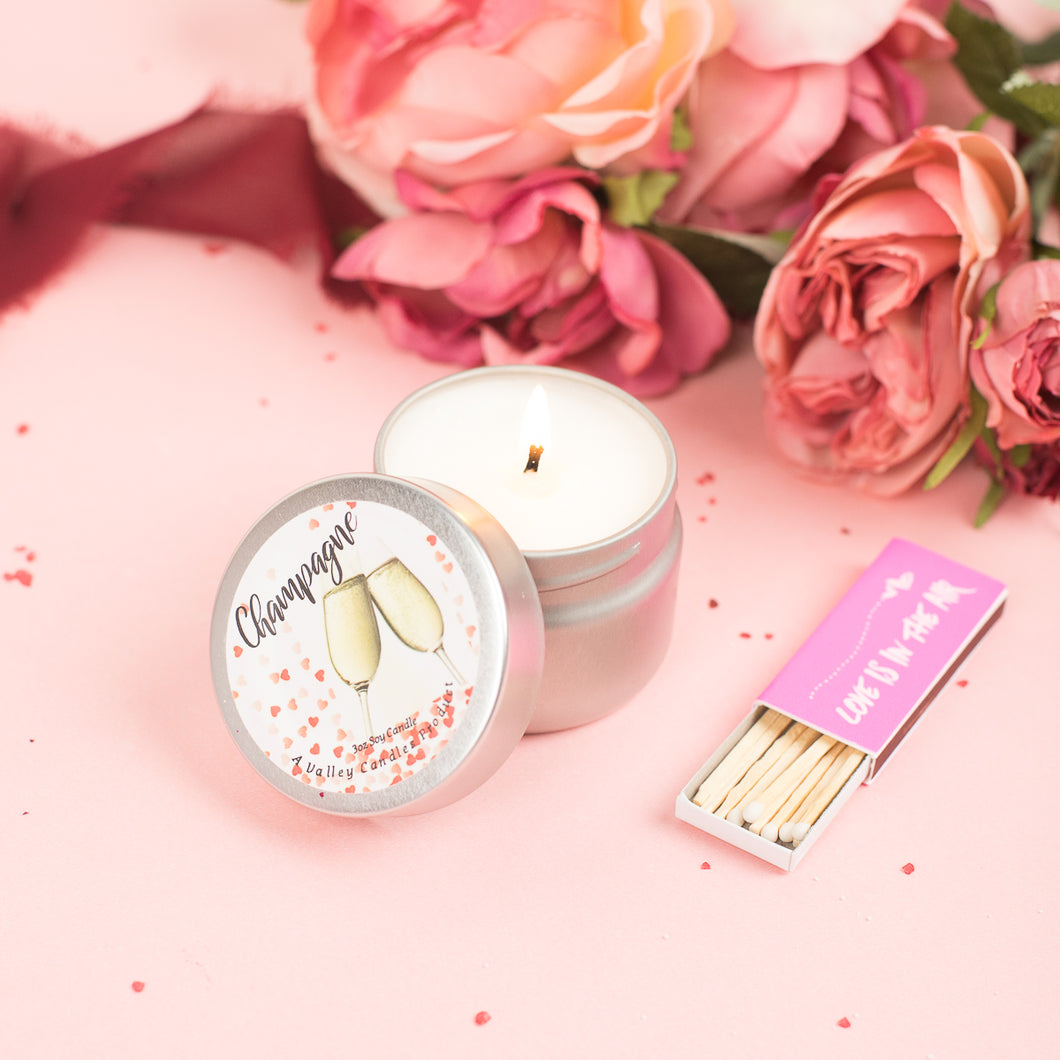 CHAMPAGNE TWIST TIN CANDLE