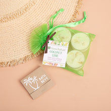 Load image into Gallery viewer, COCONUT LIME TEALIGHTS (SET OF 4)