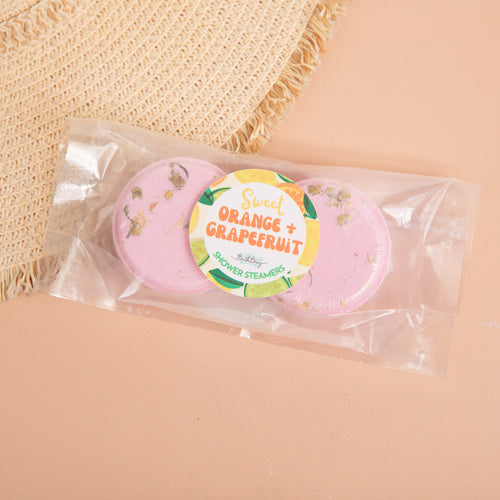 SWEET ORANGE + GRAPEFRUIT SHOWER STEAMERS (SET OF 2)