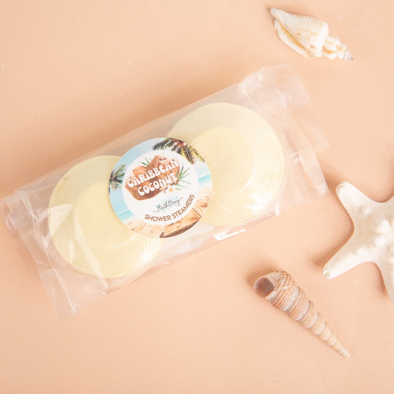 CARIBBEAN COCONUT SHOWER STEAMERS (SET OF 2)