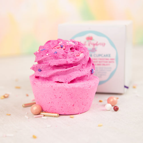 BLACK RASPBERRY VANILLA BATH BOMB CUPCAKE