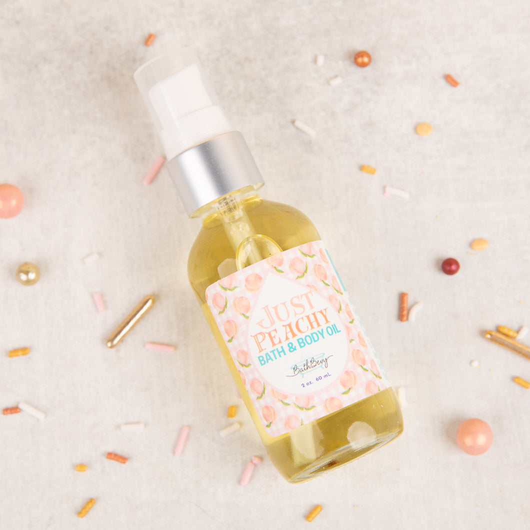 JUST PEACHY BATH AND BODY OIL