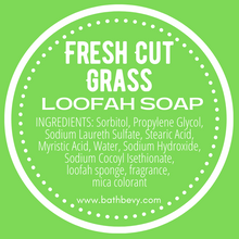 Load image into Gallery viewer, FRESH CUT GRASS LOOFAH SOAP BAR