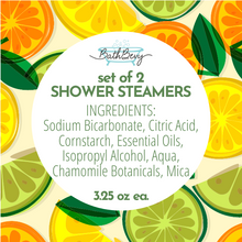 Load image into Gallery viewer, SWEET ORANGE + GRAPEFRUIT SHOWER STEAMERS (SET OF 2)